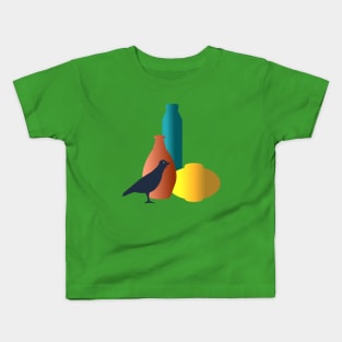 Mid Century Bird Kids T-Shirt